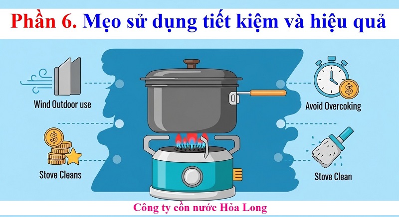 Cách sử dụng cồn nước cho bếp an toàn, hiệu quả và tiết kiệm